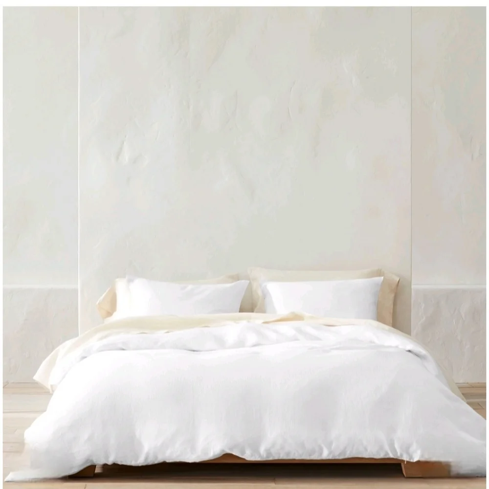 Casaluna Full/Queen Hemp Duvet & Sham Set White